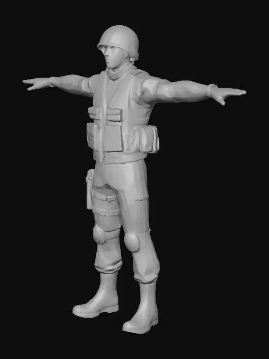 3D model for t pose kgp spetnaz officer