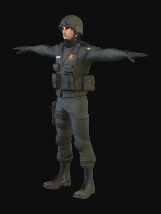 3D model for t pose kgp spetnaz officer