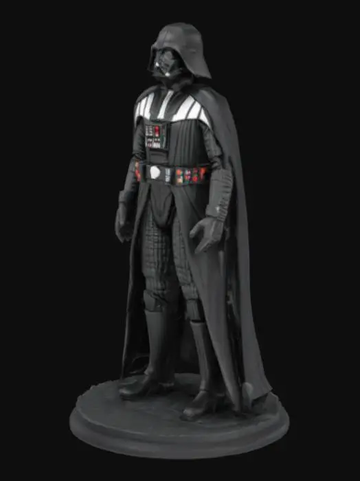 3D model for Darth Vader rpg miniature with base
