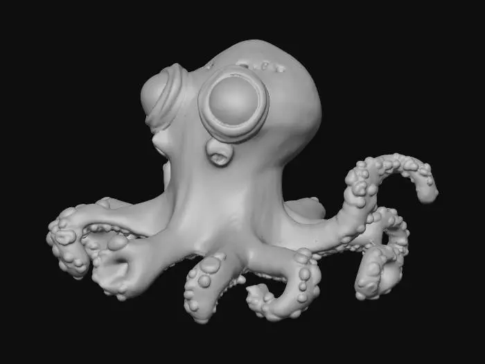 3D model for could you make me a small mutated octopus thats blue so i can put the model in my roblox game