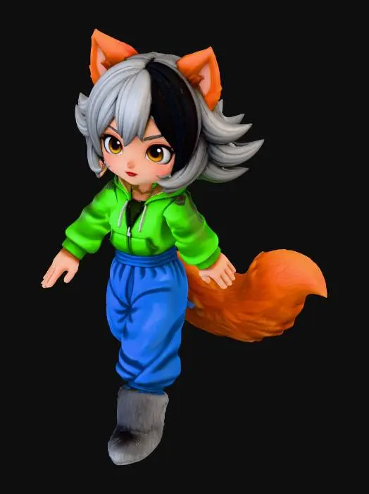 3D model for Foxy Warrior