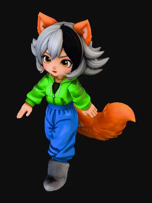 3D model for Foxy Warrior