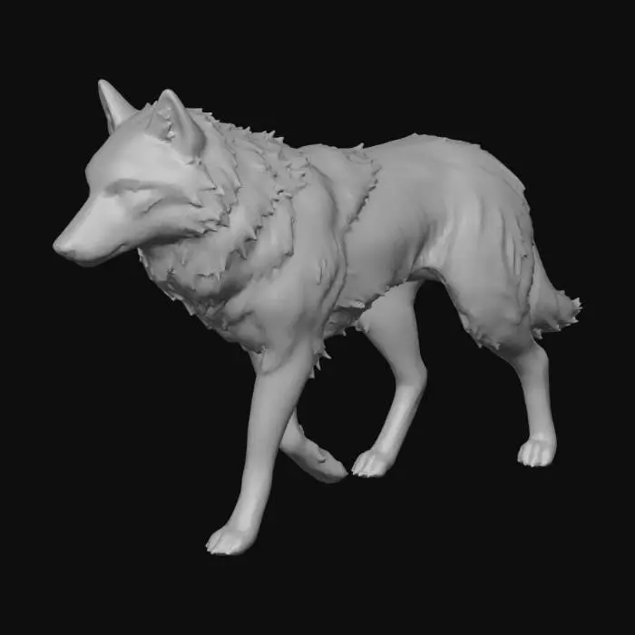 3D model for wolf manga
