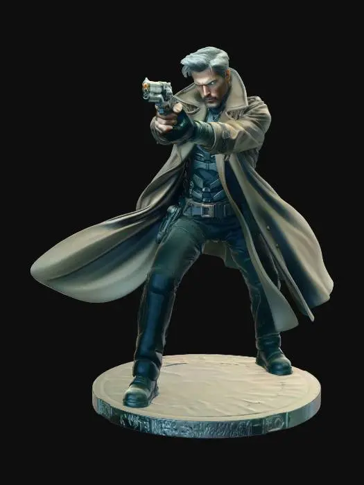 3D model for Cyberpunk Bounty Hunter