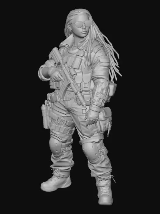 3D model for Cyberpunk Merc Hacker