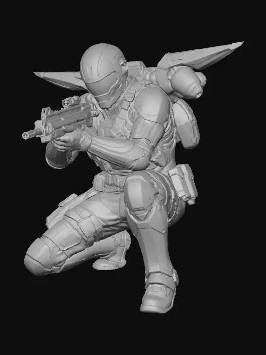 3D model for Intervention Jet Trooper Landed