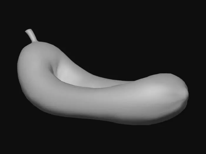 3D model for A massive, comically oversized pool float shaped like a pickle, designed to appear incredibly floppy and buoyant. It's crafted from thick, glossy green PVC vinyl, with a smooth, slightly tacky texture. The pickle's skin features subtle raised bumps and darker green specks, typical of a gherkin. Its inflatable structure gives it a soft, squishy tactile quality, making it seem effortlessly floaty and pliable.