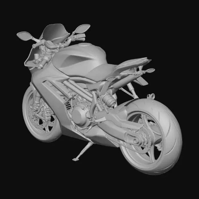 3D model for crea una imagen en diferentes vistas de una moto ducati panigale tipo render para imprersion 3d