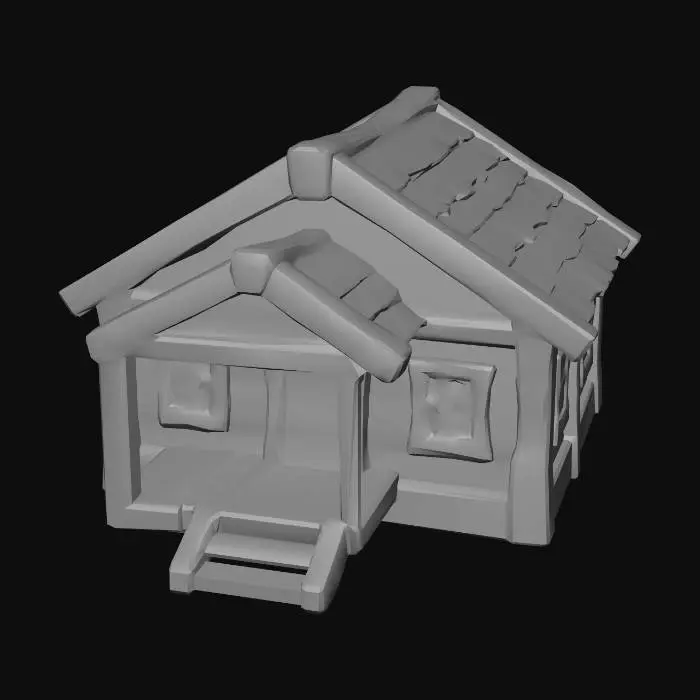 3D model for Rustic Wooden Cabin