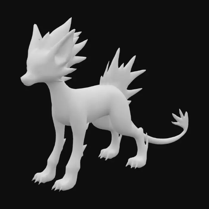 3D model for Luxray and zeraora merged
