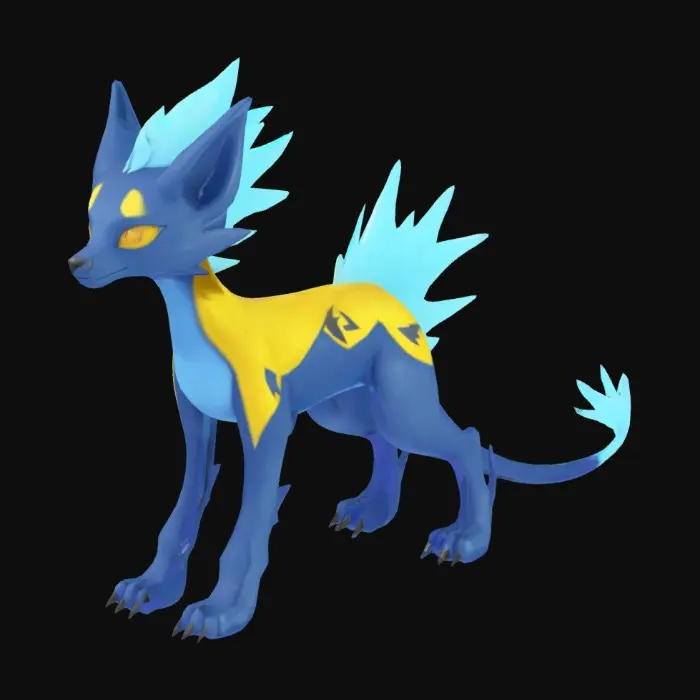 3D model for Luxray and zeraora merged
