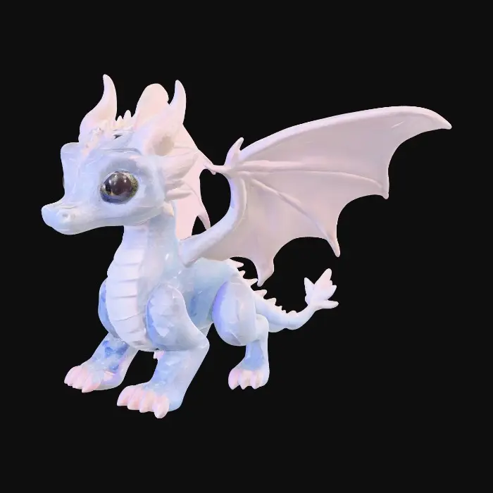 3D model for Dragon made out of quartz