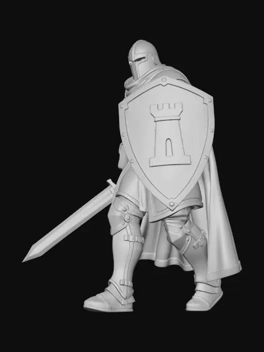 3D model for Ivory Rook Knight