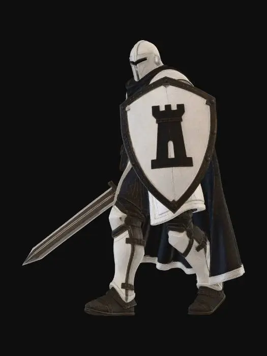 3D model for Ivory Rook Knight