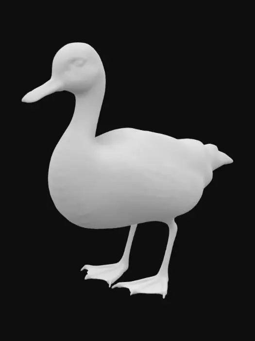 3D model for Create a detailed 3D model of a red-necked grebe (Podiceps grisegena). Focus on its slender, streamlined body with dark greyish-brown plumage on the back and wings, and a pale grey underside. The bird has a distinctive reddish-orange patch around its neck, which stands out against its dark head and pale face. Its sharp, black beak is long and slender, and it has short, delicate legs. Capture the bird's graceful, elegant form, emphasizing its vibrant red neck and sleek feather