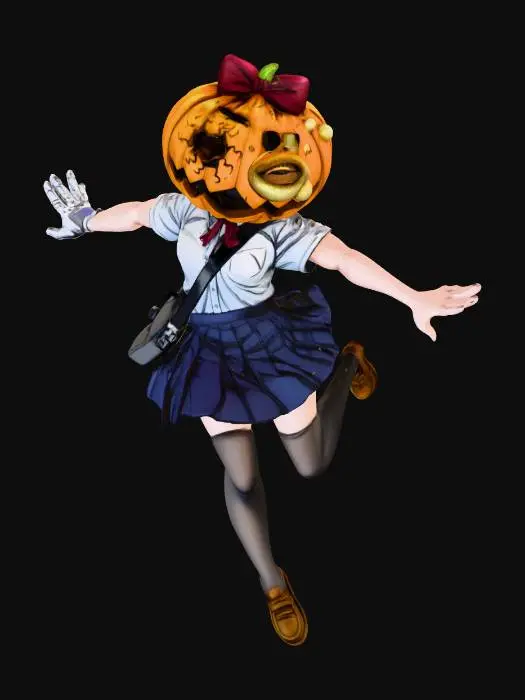 3D model for Pumpkin Head Schoolgirl
