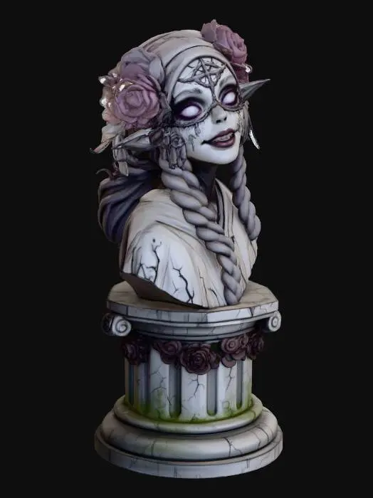 3D model for Enchanted Bust of Roses