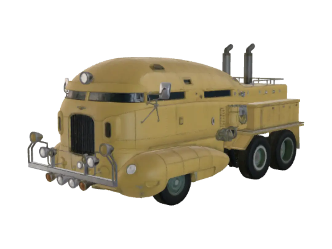 Yellow Streamliner - Locomotive 3D model, vytvořený pomocí AI