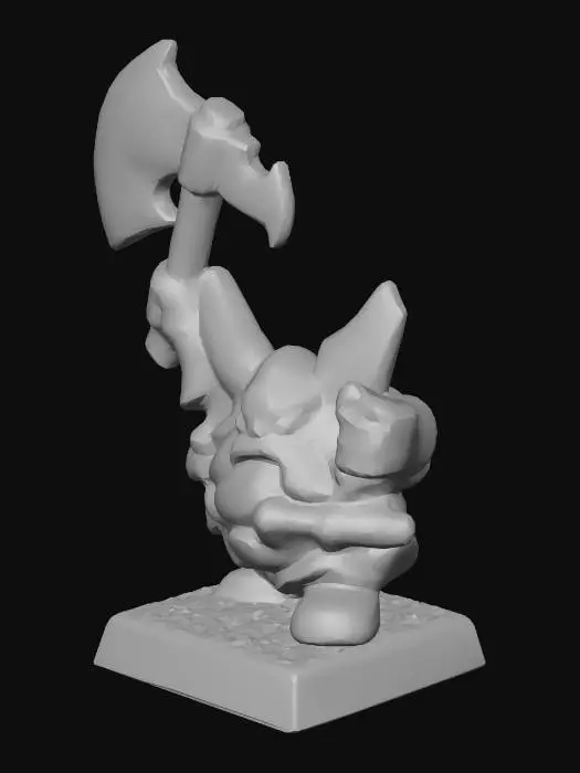 3D model for Dwarven Axe-Bearer