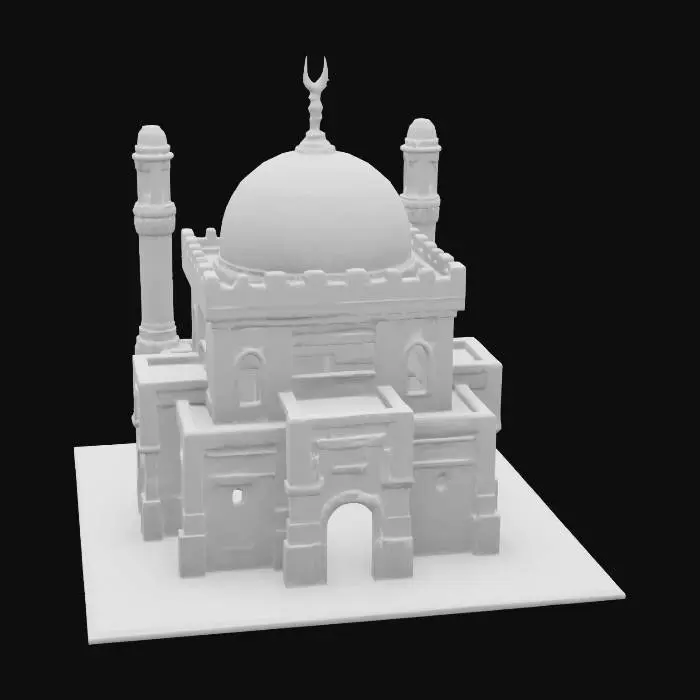 3D model for futuristic Temple Fortress