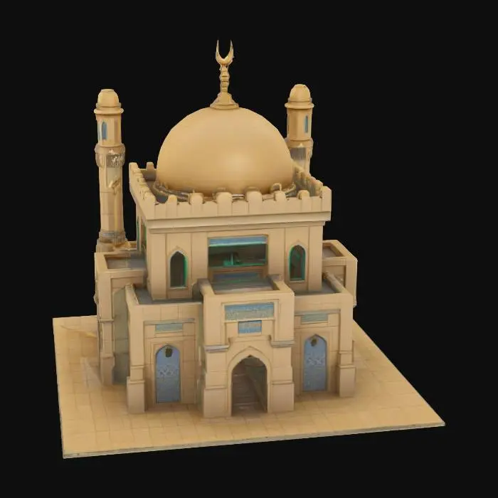 3D model for futuristic Temple Fortress