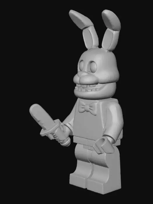 3D model for Golden Toy Bunny Minifigure