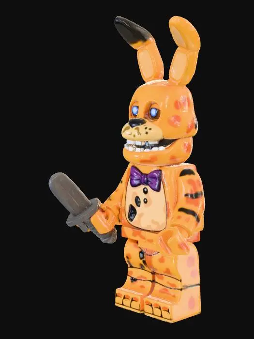 3D model for Golden Toy Bunny Minifigure