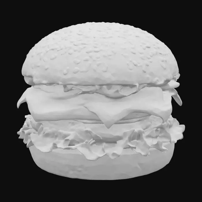 3D model for burger nothing outside hyper realistic 