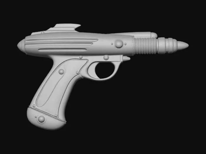3D model for Retro Chrome Ray Gun