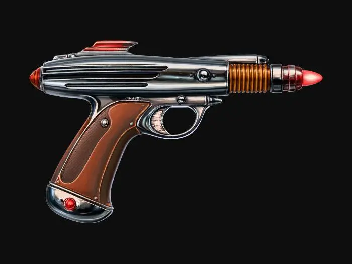 3D model for Retro Chrome Ray Gun