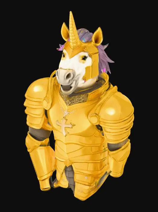 3D model for Unicorn Knight