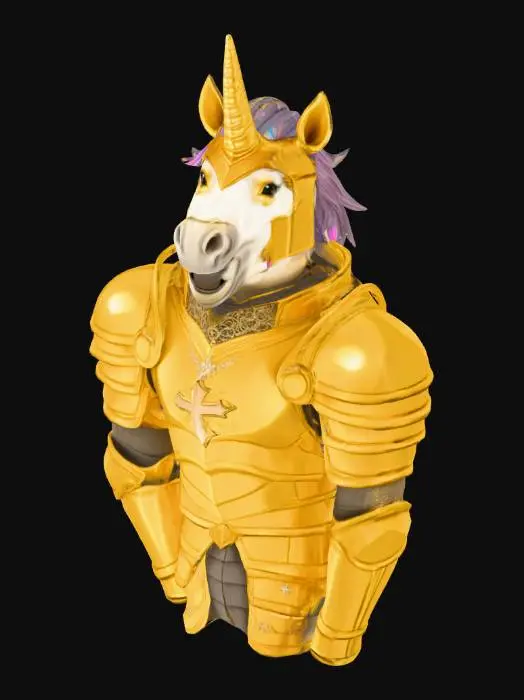 3D model for Unicorn Knight