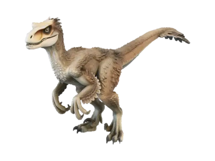 Modelo 3D de Raptor Encounter - Action, gerado por IA