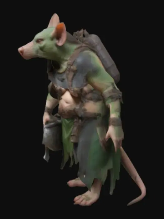 3D model for skaven female fat