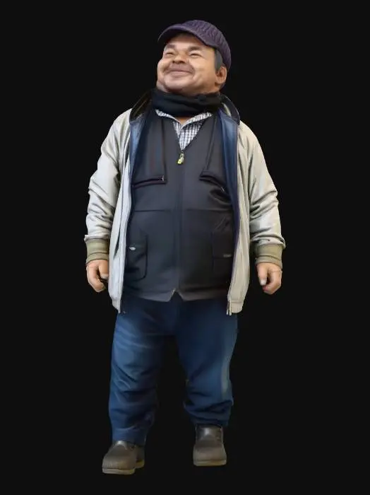 3D model for Contented Stance