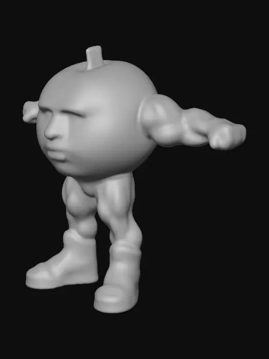 3D model for Muscular Orange Hero