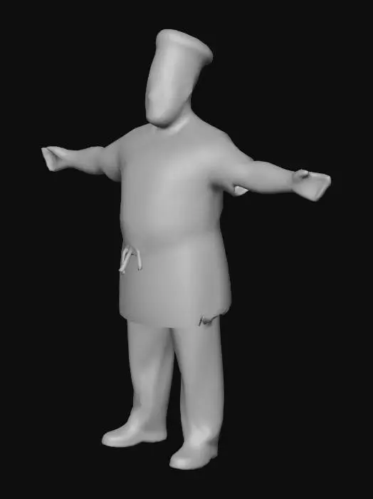 3D model for Baker in Uniform