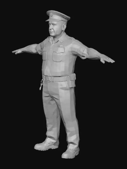 3D model for Officer in Uniform