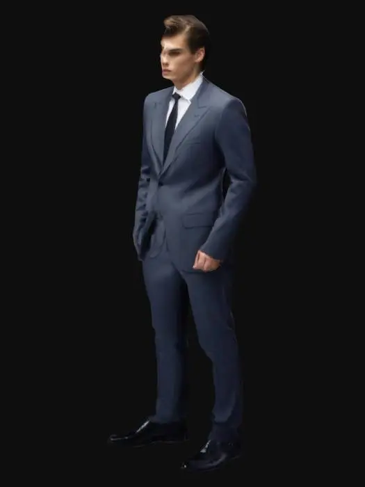 3D model for A fashion model wearing an Armani suit