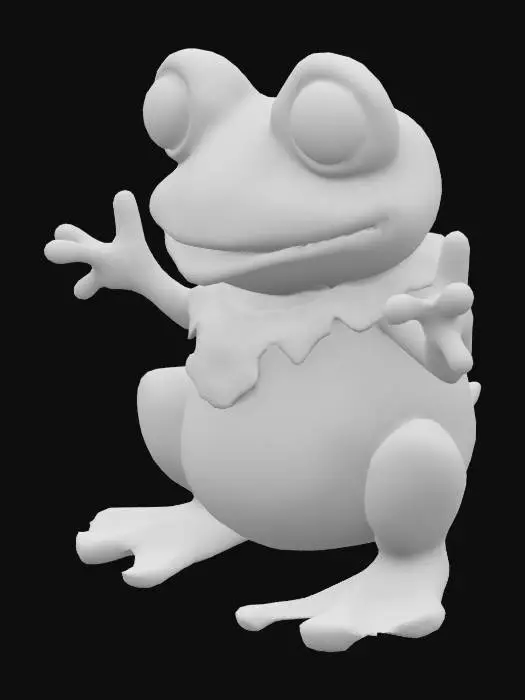 3D model for humanoid tiki frog t-pose