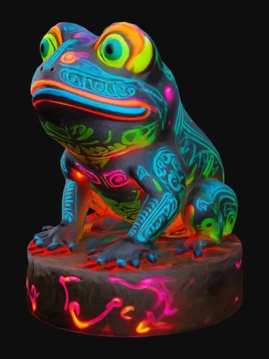 3D model for giant tiki retro frog