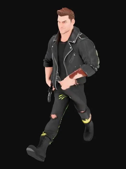 3D model for villain human walking the streets , the character is like a gta guy