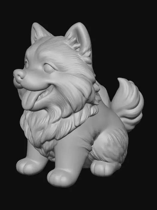 3D model for cute samoyed