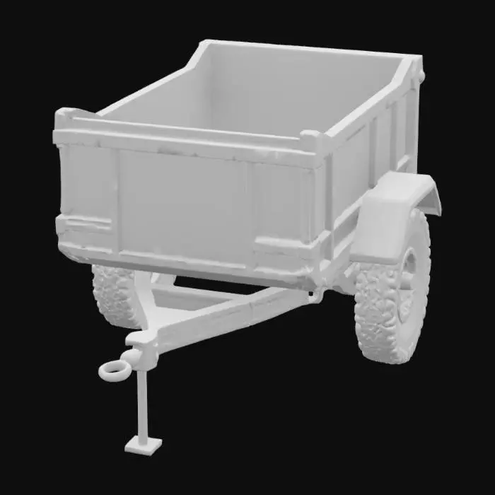 3D model for Black Utility Trailer