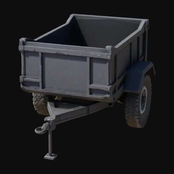 3D model for Black Utility Trailer