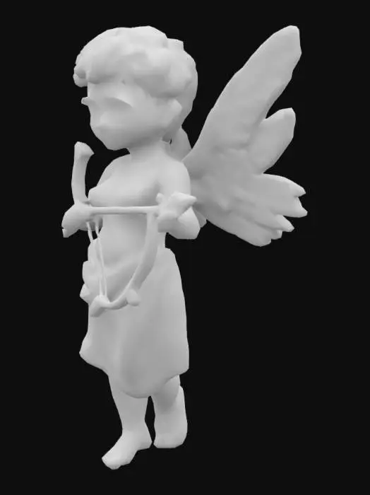3D model for Beautiful chocolate skinned cupid
