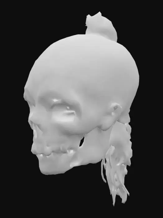 3D model for mascara completa Guerrilla girls cabeza de horancutan pero con huecos en los ojos y boca, realista, para un asset de mucha calidad
