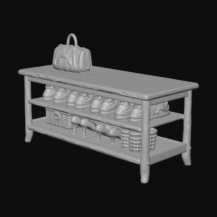 3D model for Shoe Bench Storage