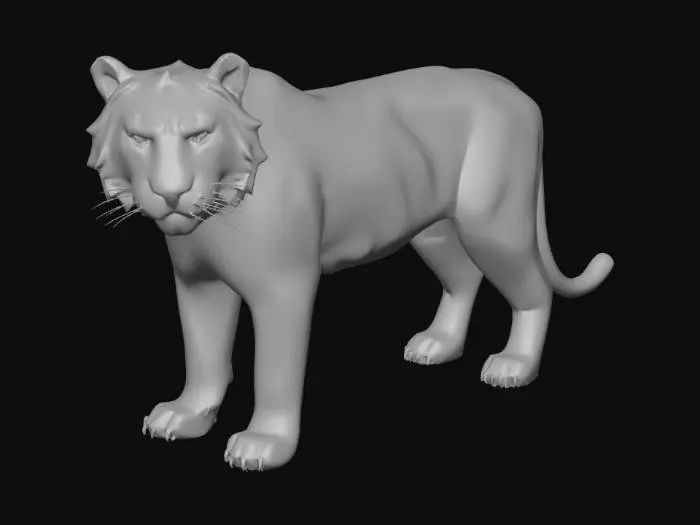 3D model for Low-Poly Tiger