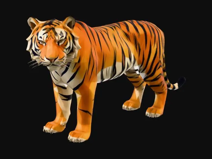 3D model for Low-Poly Tiger